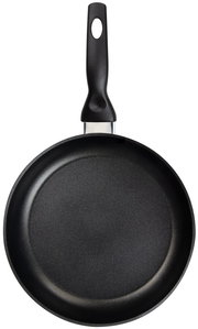 Pfanne mit schwarzem Griff, Draufsicht