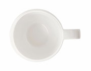 Bovenaanzicht van een witte koffiemok NewMoon 310 ml met een strak ontwerp en een ronde oor.