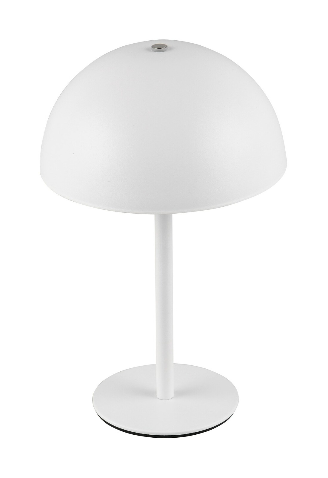 Weiße Akku-Tischleuchte MUNOZ von Reality Leuchten, seitliche Perspektive