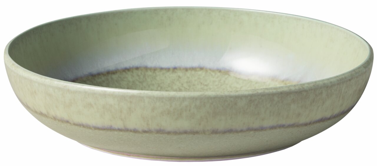 Like by Villeroy & Boch Pastaschale PERLEMOR ALGA Pastaschale aus Keramik in sanften Grüntönen, seitliche Perspektive