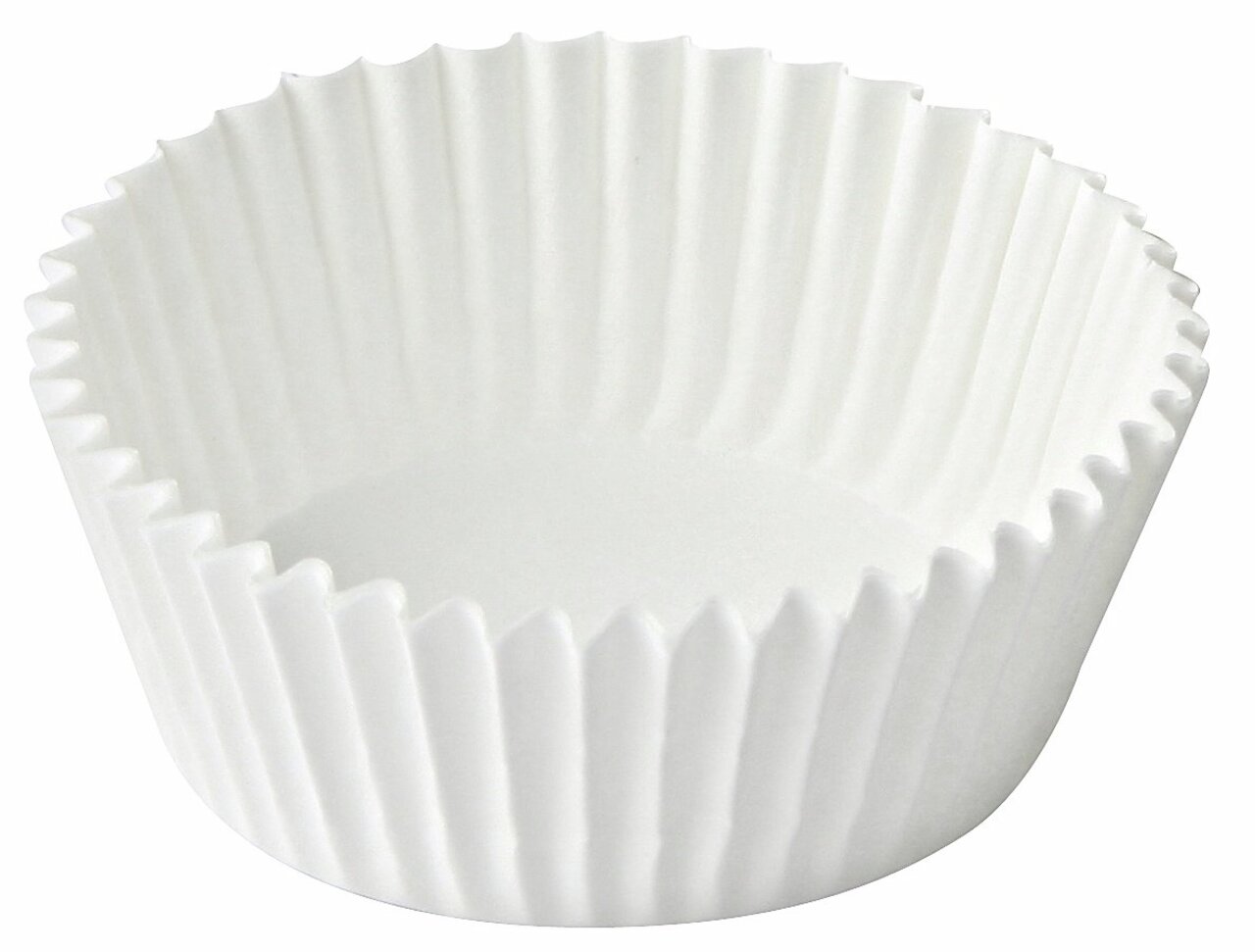 Dr. Oetker Papier Backform Weiße Papierbackförmchen aus der Seitenperspektive, ideal für Muffins und Cupcakes.
