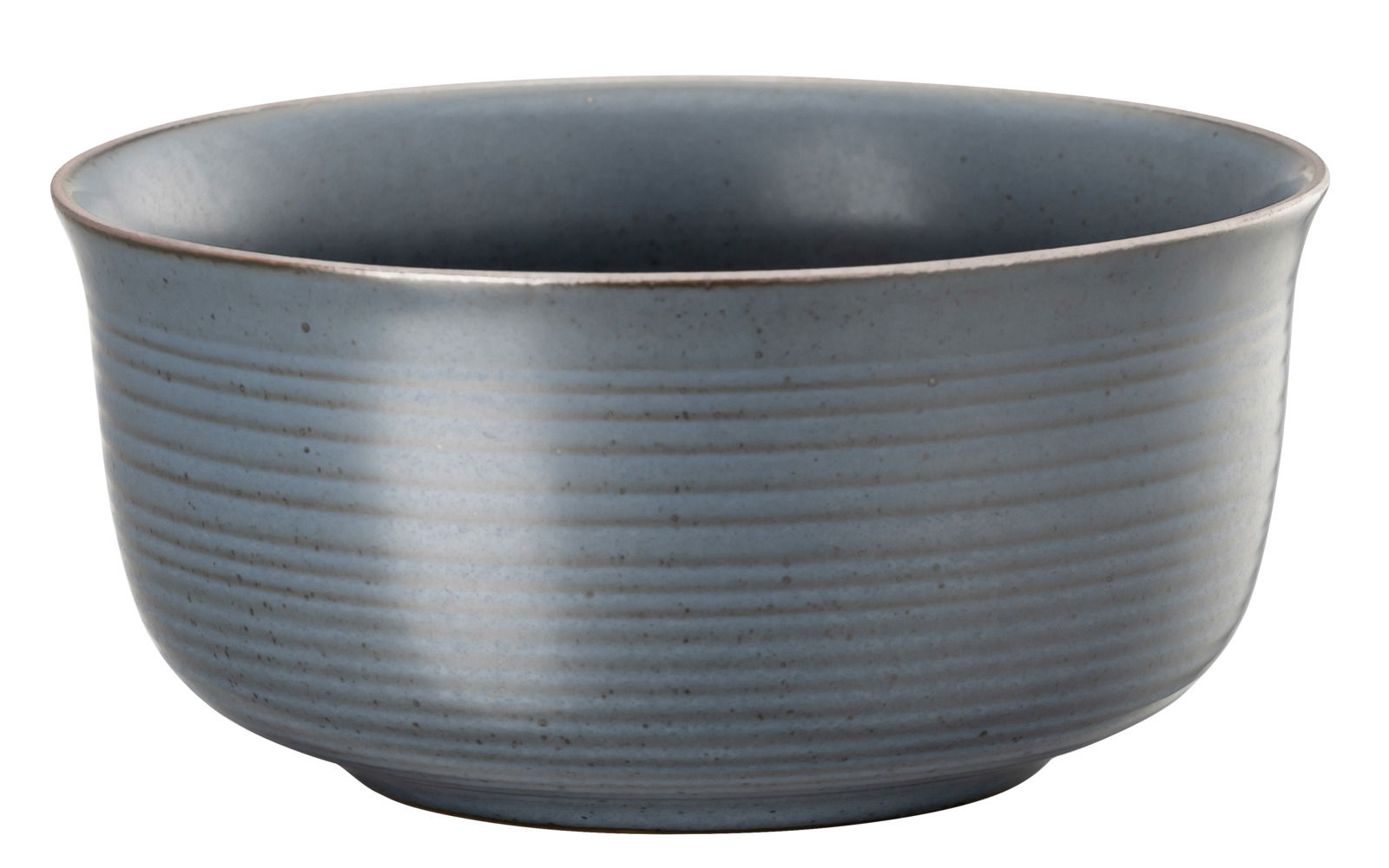 Thomas Müslischale NATURE Blaue Müslischale aus Keramik mit feiner Rillenstruktur, seitliche Perspektive