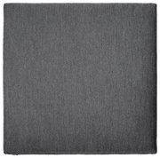 Graues Sitzkissen in quadratischer Form, Draufsicht