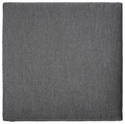 Graues Sitzkissen in quadratischer Form, Draufsicht