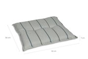 Krukbekleding met streepmotief, 50x50x7 cm, gezien vanaf de zijkant