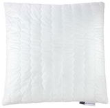 Weißes Kissen mit gestepptem Muster, Draufsicht