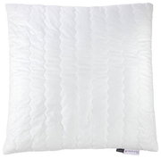 Weißes Kissen mit gestepptem Muster, Draufsicht