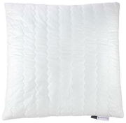 Weißes Kissen mit gestepptem Muster, Draufsicht