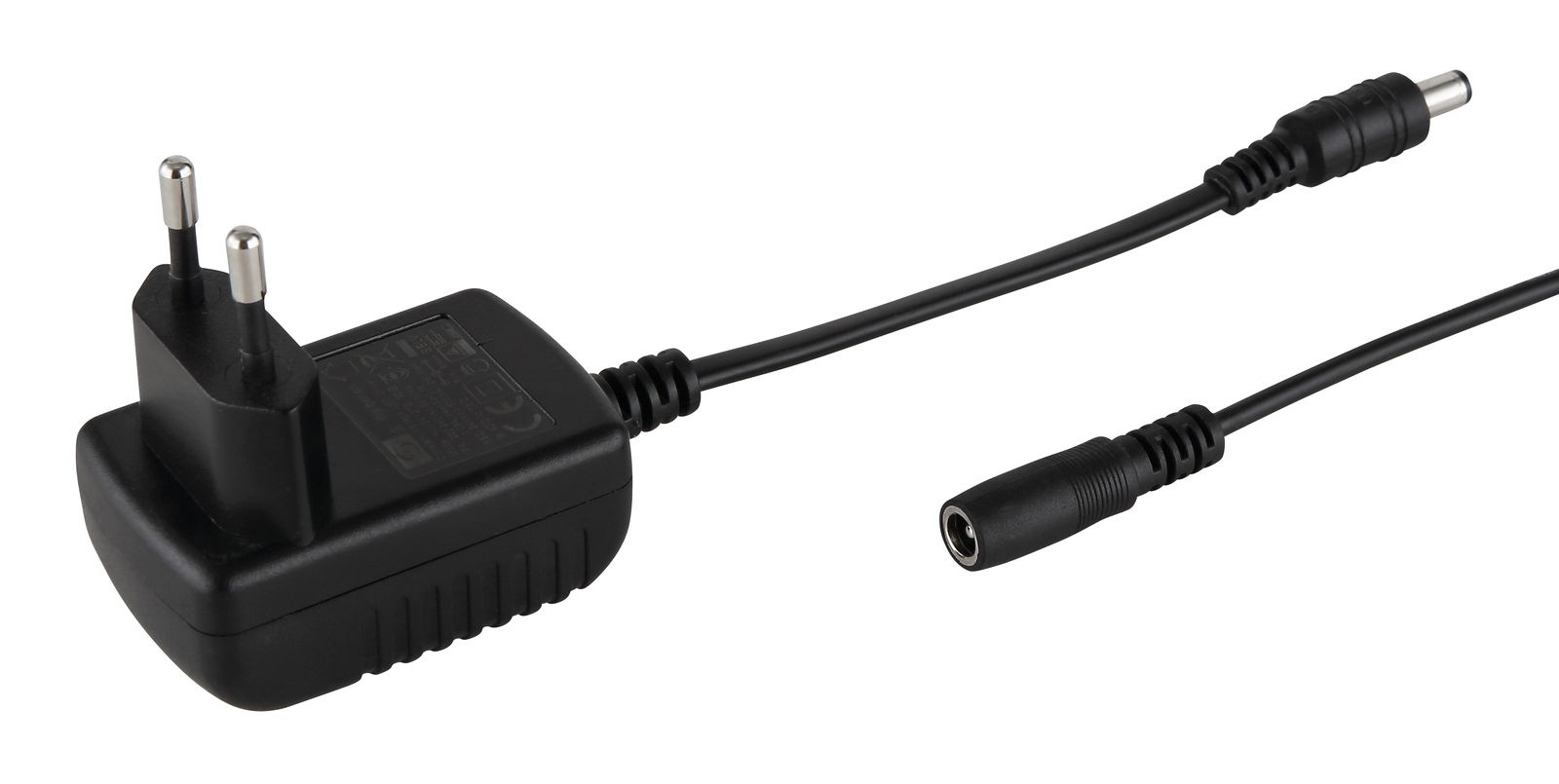 Globo Lighting Tischleuchte ULDIN Schwarzes Netzteil mit Kabel und Stecker, seitliche Perspektive