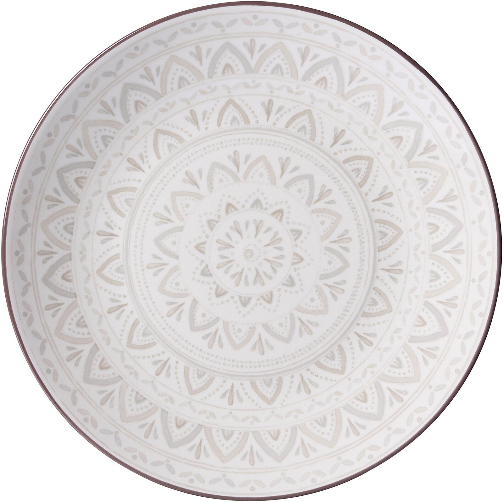 Ritzenhoff & Breker Speiseteller VALENCIA Weißer Speiseteller mit dekorativem Muster, Draufsicht
