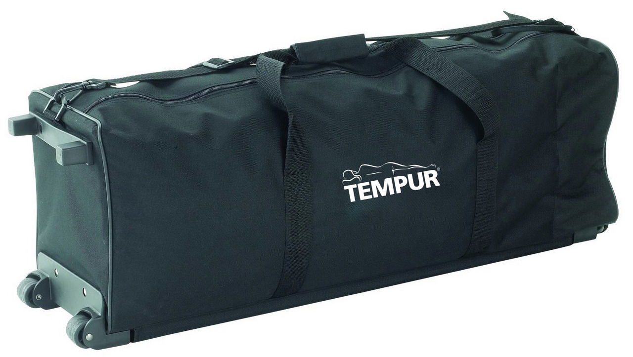 Tempur Ersatztrolly Schwarzer Tempur Ersatztrolley mit Rollen, seitliche Perspektive