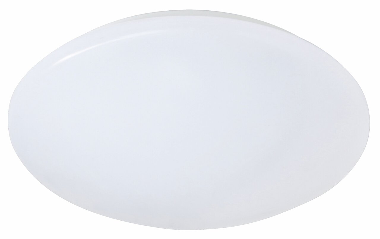 Runde LED-Deckenleuchte PUTZ II in Weiß, seitliche Perspektive