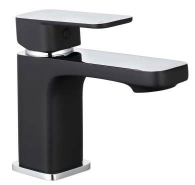 Zurbrüggen Waschtischarmatur MADAGASKAR Moderne schwarze Waschtischarmatur in seitlicher Perspektive