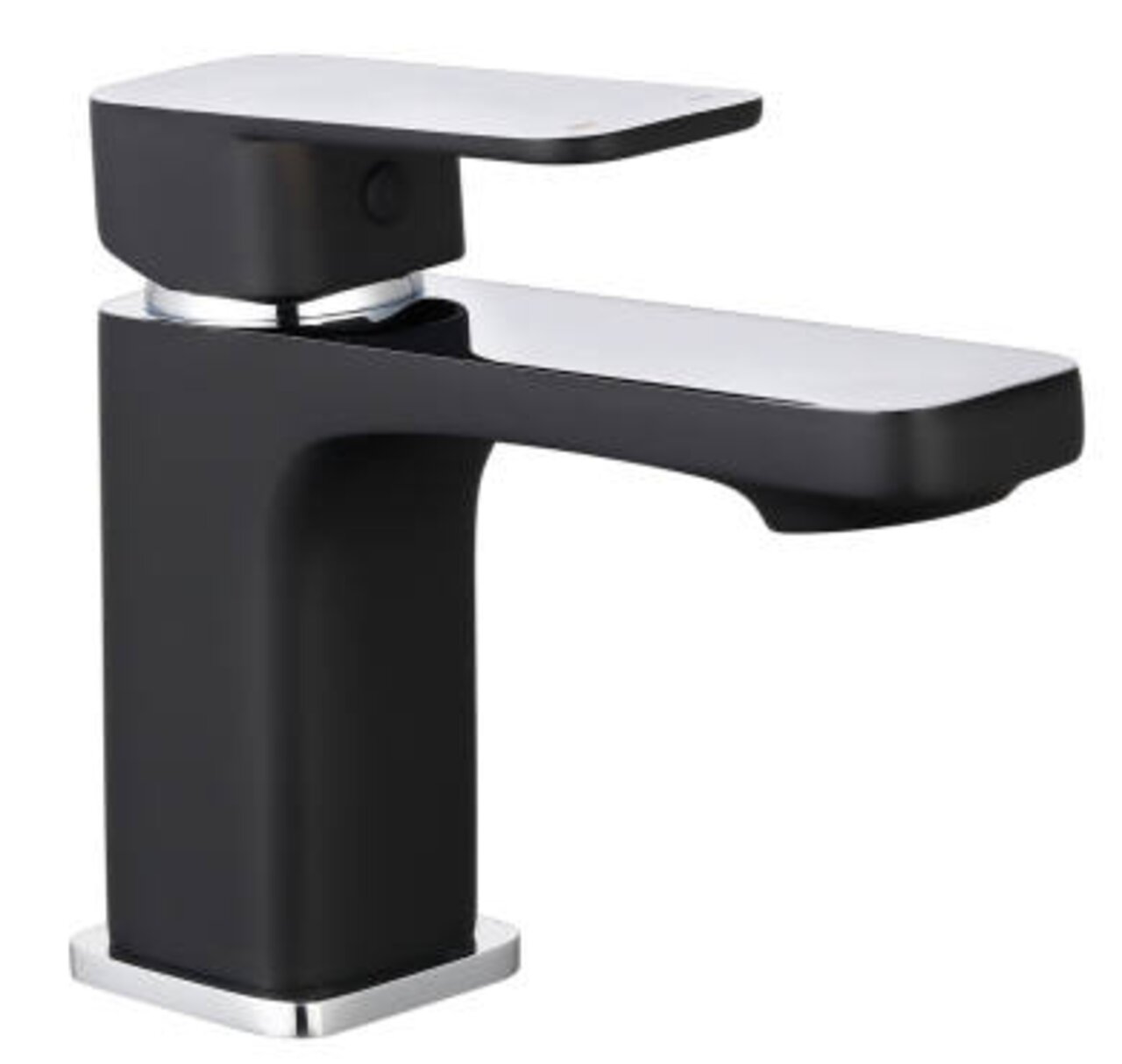 Zurbrüggen Waschtischarmatur MADAGASKAR Moderne schwarze Waschtischarmatur in seitlicher Perspektive