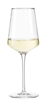 Rieslingglas Puccini 400 ml, frontalansicht, gefüllt mit Weißwein