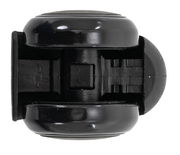 Schwarzes Doppelrollen-Set aus Kunststoff, Ansicht von oben