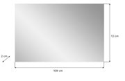 Rechteckiger Spiegel mit den Maßen 109 cm x 72 cm, seitliche Perspektive