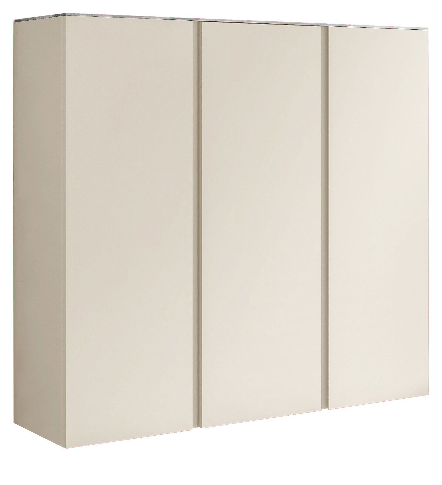 Moderano XL-Hängeschuhschrank LECCO XL-Hängeschuhschrank 3T in seitlicher Perspektive mit drei Türen in schlichtem Design