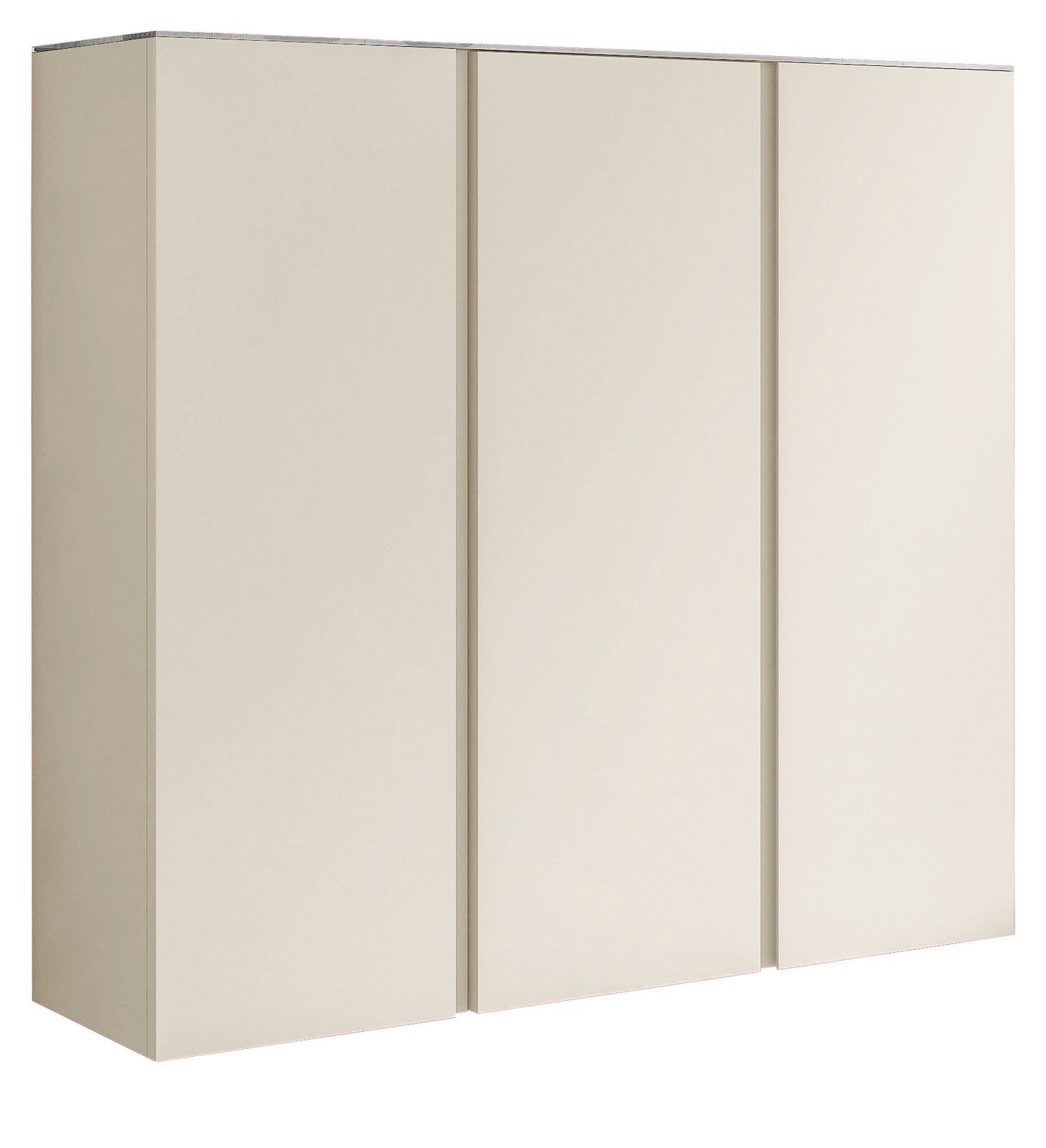 Moderano XL-Hängeschuhschrank LECCO XL-Hängeschuhschrank 3T in seitlicher Perspektive mit drei Türen in schlichtem Design