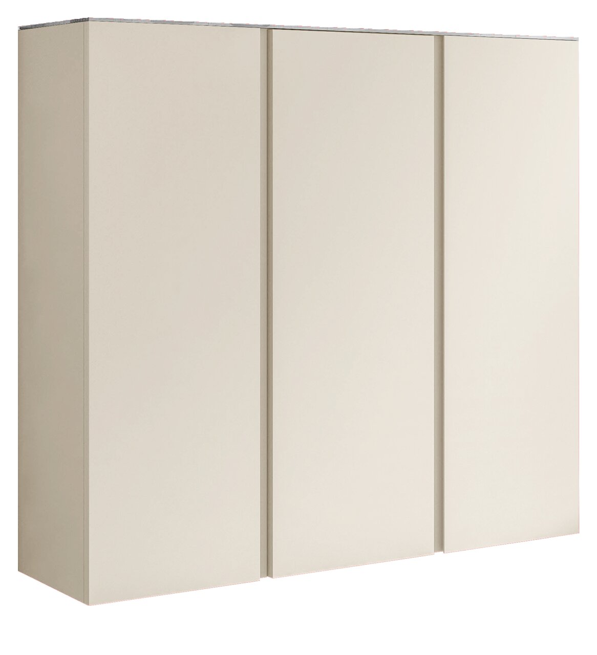 Moderano XL-Hängeschuhschrank LECCO XL-Hängeschuhschrank 3T in seitlicher Perspektive mit drei Türen in schlichtem Design