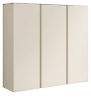 XL-Hängeschuhschrank 3T in seitlicher Perspektive mit drei Türen in schlichtem Design