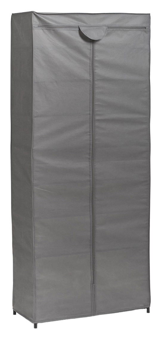 Zeller Present Textil-Schuhschrank Grauer Textil-Schuhschrank mit 8 Fächern, frontal fotografiert