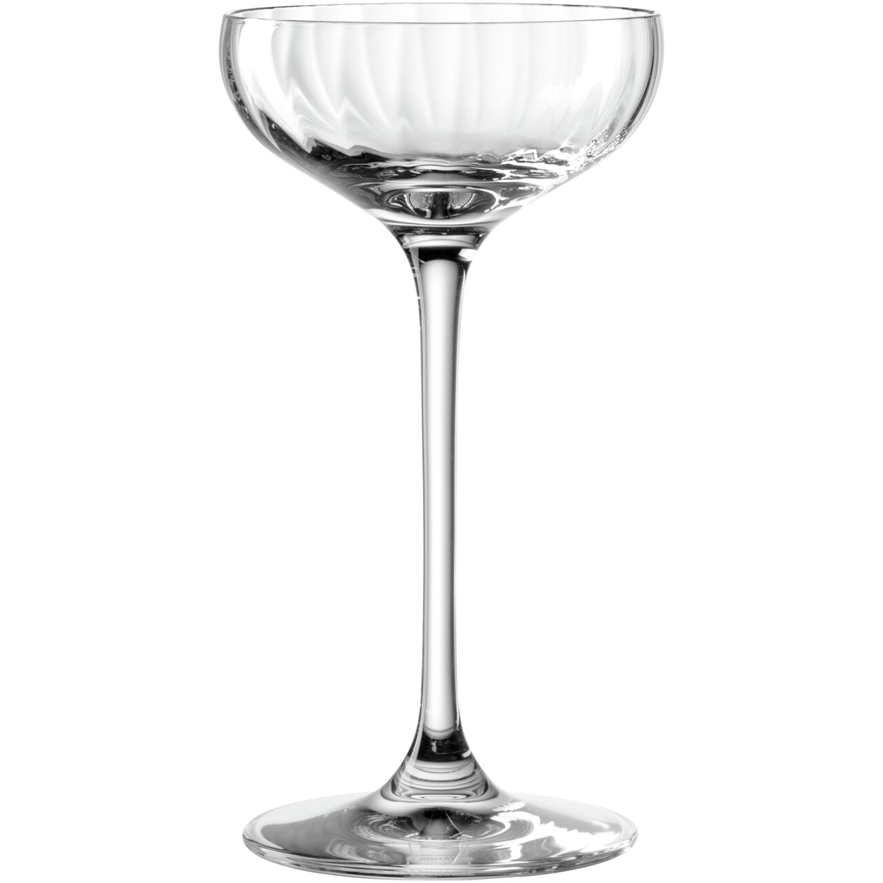 Elegante Likörschale POESIA 90ml aus klarem Glas, seitliche Ansicht