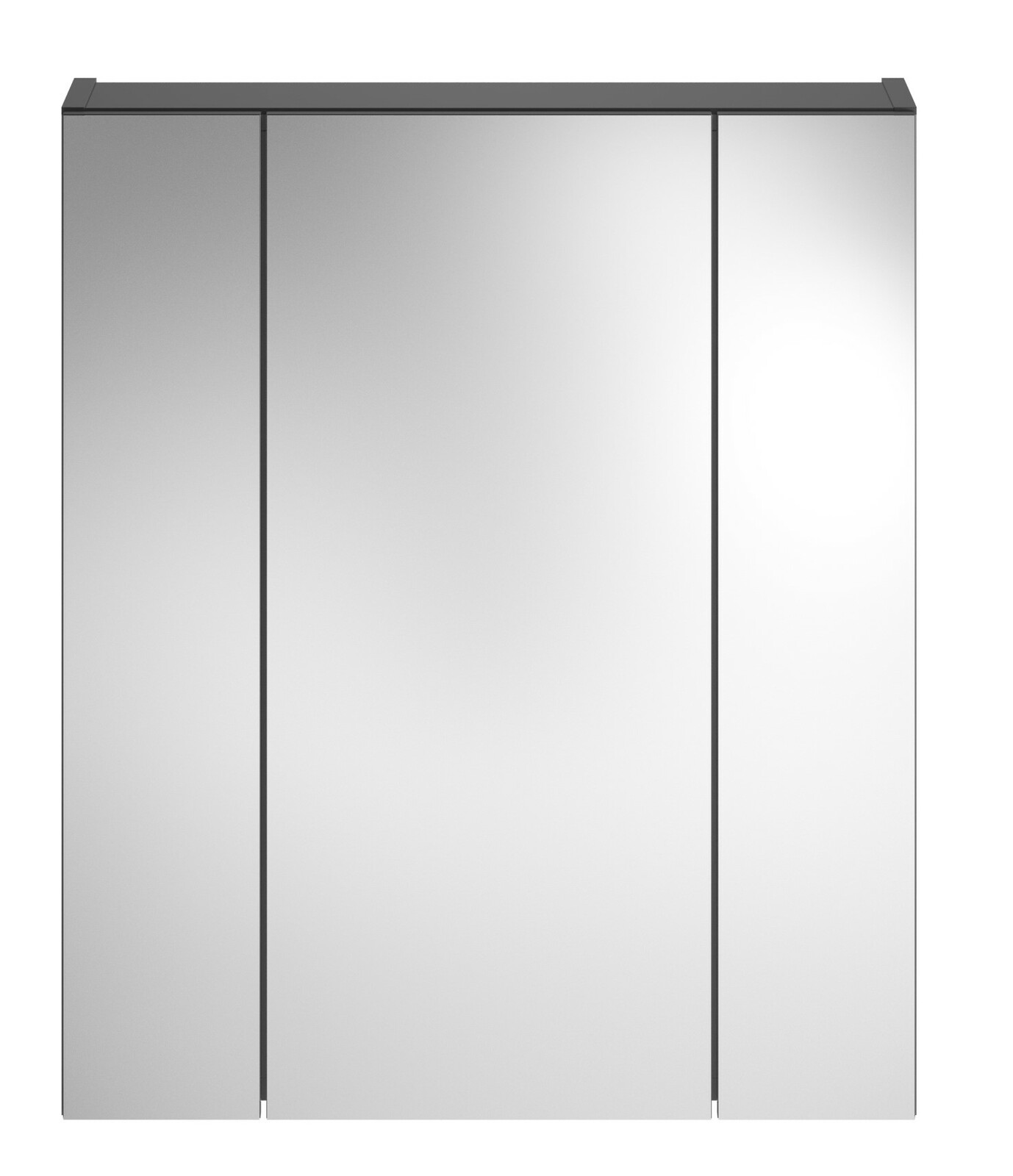 Spiegelschrank mit drei Türen, frontale Ansicht