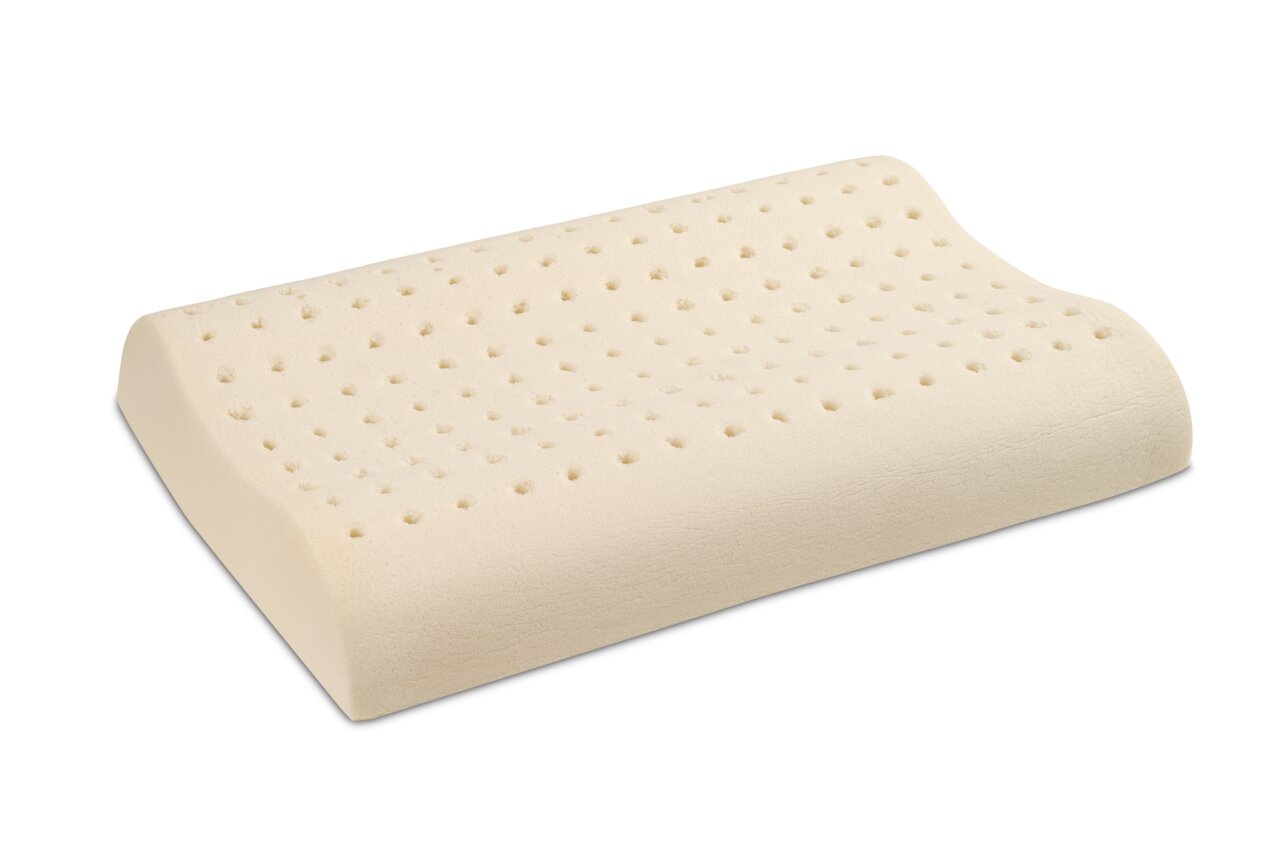 Ergonomisch kussen met golvende vorm en ventilatiegaten, zijaanzicht
