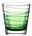 Leonardo Trinkglas VARIO Grünes Trinkglas Vario 250ml mit spiralförmigem Design, seitliche Perspektive