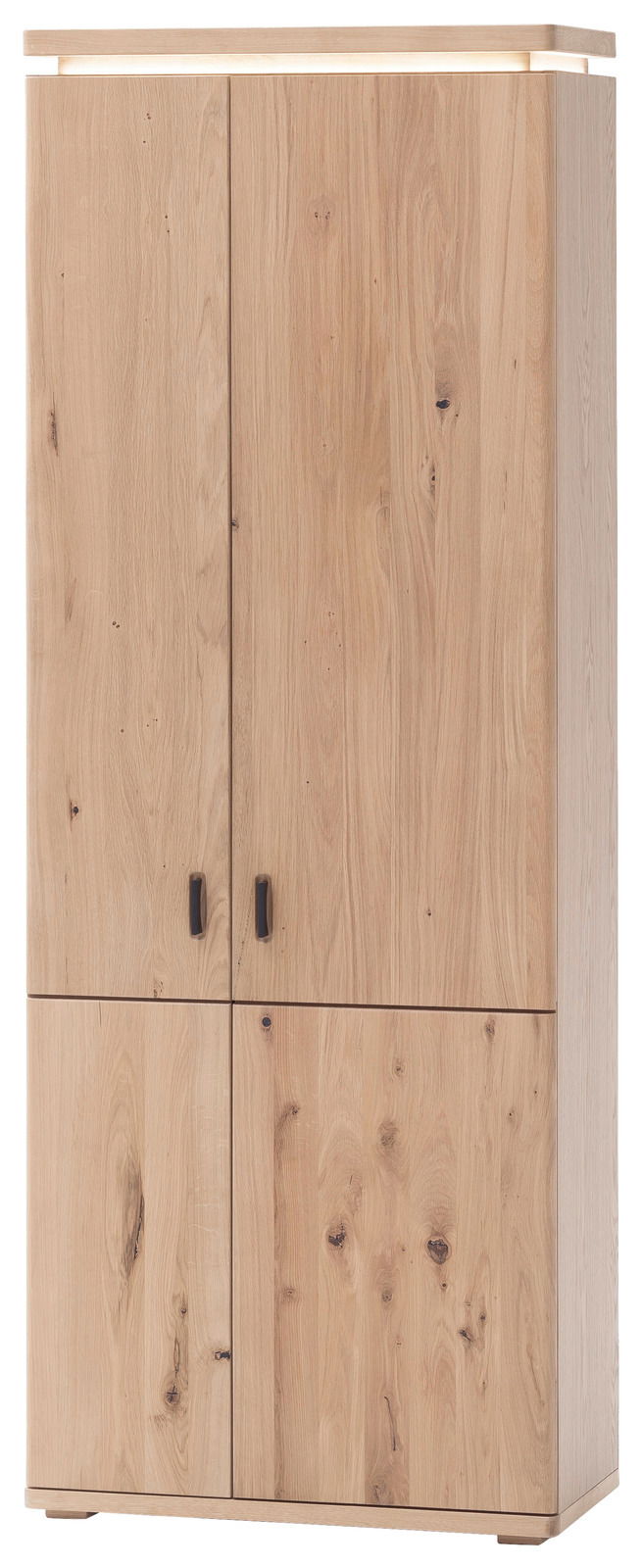 Linea Natura Garderobenschrank BARCELONA Garderobenschrank aus hellem Holz mit zwei Türen, frontal fotografiert