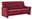 Rotes 3-Sitzer-Sofa Beldomo Comfort INGOLSTADT, seitliche Perspektive