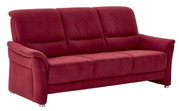 Rotes 3-Sitzer-Sofa Beldomo Comfort INGOLSTADT, seitliche Perspektive