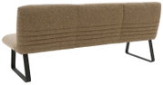 Rückansicht der braunen Sitzbank Dieter Knoll Sitzbank MIGUEL mit Metallbeinen