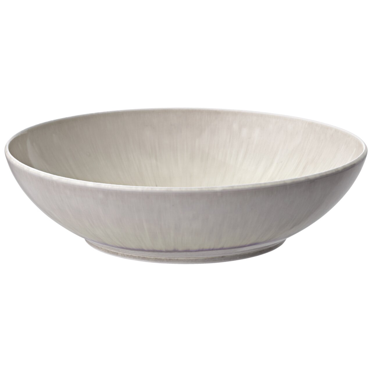 Weiße Schale aus Keramik, seitliche Perspektive, 26x26x7cm, 2,25l Fassungsvermögen
