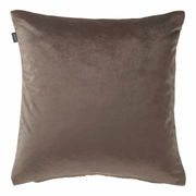 Braune Zierkissenhülle in quadratischer Form, Vorderansicht