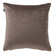 Braune Zierkissenhülle in quadratischer Form, Vorderansicht