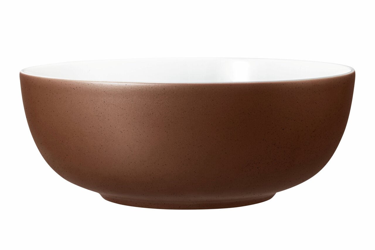 Seltmann Weiden Foodbowl LIBERTY BRONZE Bronzefarbene Schüssel mit weißem Innenraum, seitliche Perspektive