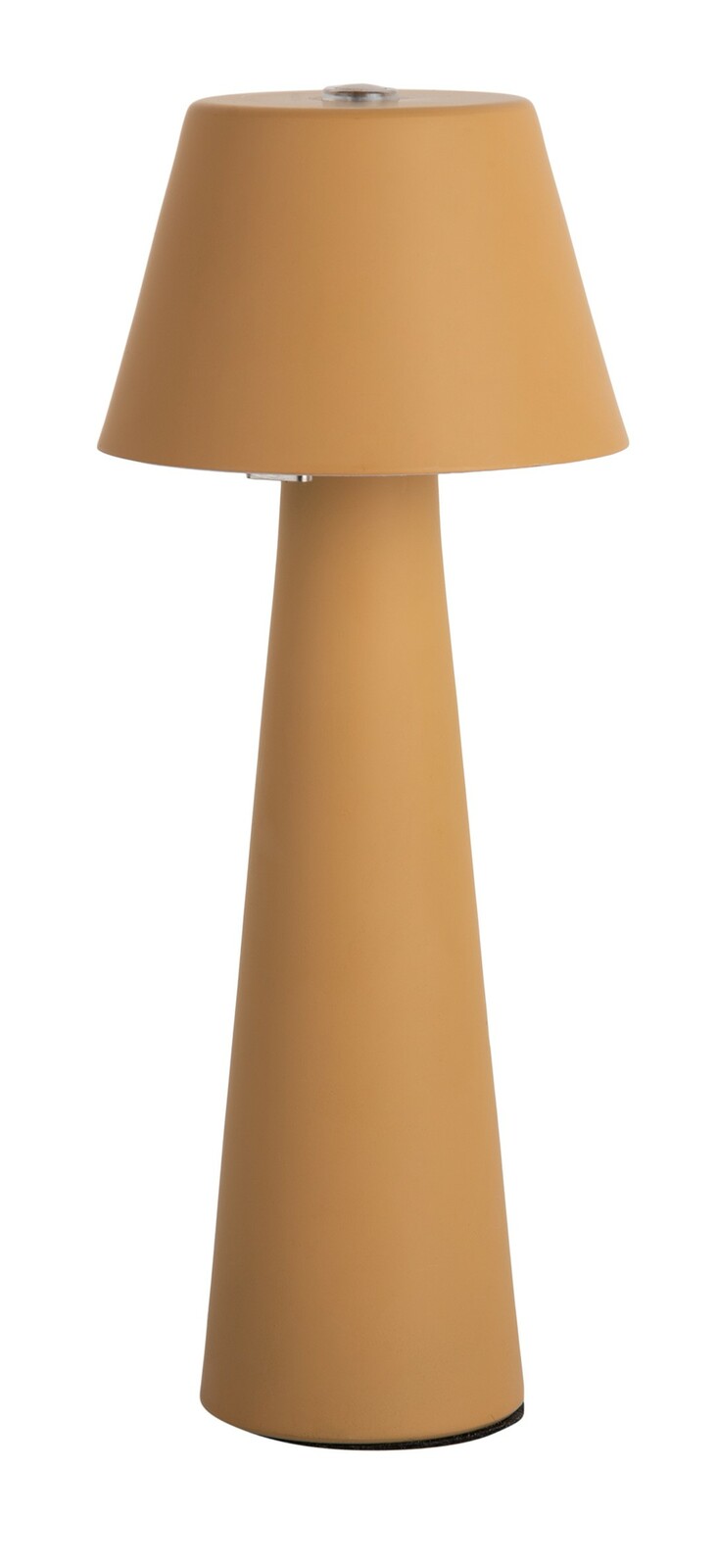 LED Akku Tischleuchte in Kegelform, seitliche Perspektive