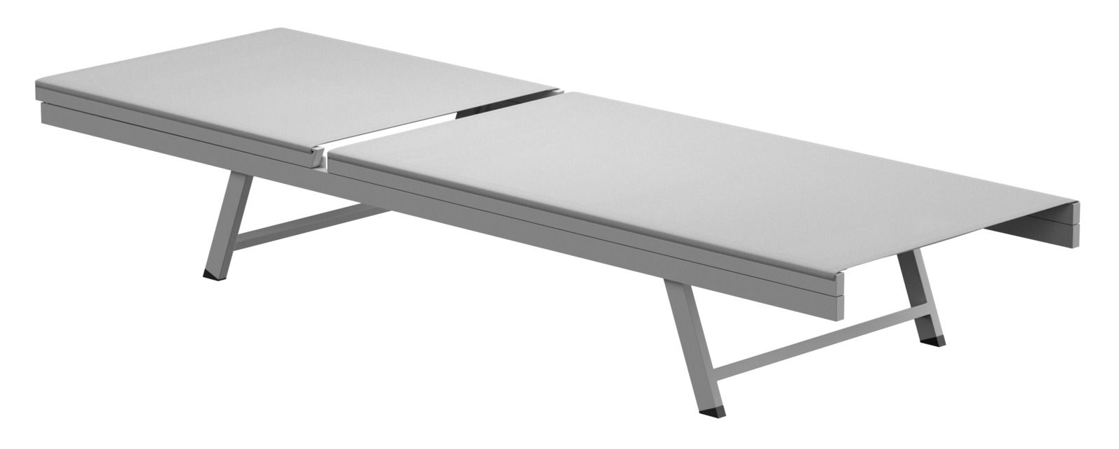 Graue Sonnenliege Ambia Garden DONNATELLA aus seitlicher Perspektive