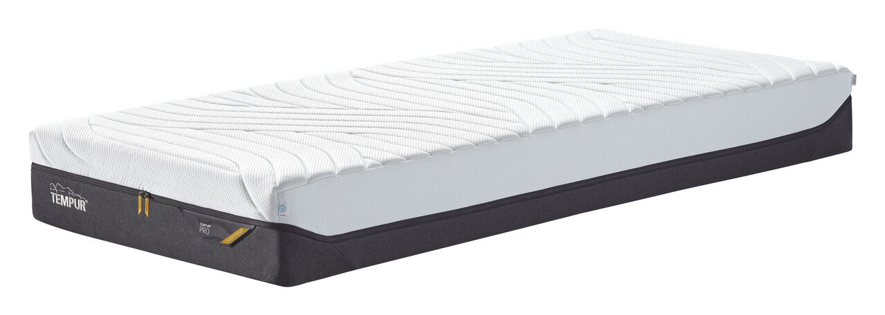 TFK-Matratze 90x200 cm mit festem Hybridkern, seitliche Perspektive