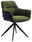 Novel Sessel AKITA Moderner grüner Sessel mit schwarzem Gestell, seitliche Perspektive