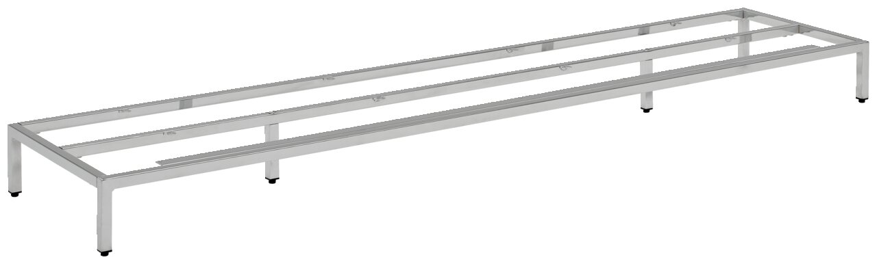 Novel Metalen onderstel 180 MALIN Metalen onderstel 180 in zijaanzicht, robuust ontwerp met strakke lijnen.