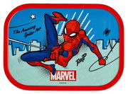 Lunchset mit Spiderman-Motiv, zeigt Spiderman in Aktion, Vorderansicht
