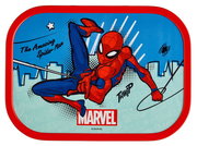 Lunchset mit Spiderman-Motiv, zeigt Spiderman in Aktion, Vorderansicht