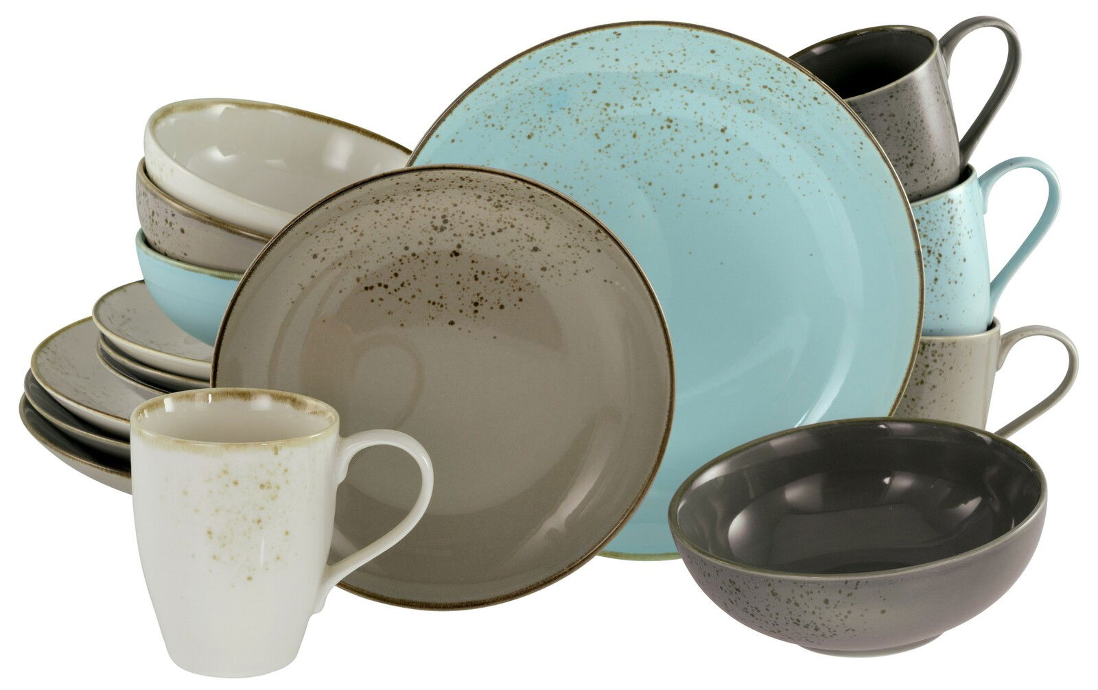 Creatable Kombiservice 16-tlg NATURE COLLECTION Kombiservice 16-tlg in verschiedenen Farben und Mustern, seitliche Perspektive