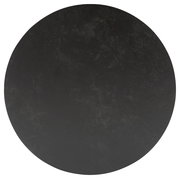 Runde Tischplatte in schwarzer Farbe, Draufsicht