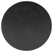 Runde Tischplatte in schwarzer Farbe, Draufsicht