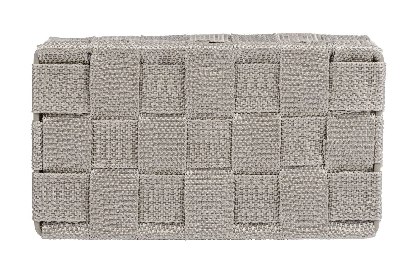 Rechteckiger Badorganizer in geflochtener Optik, Vorderansicht