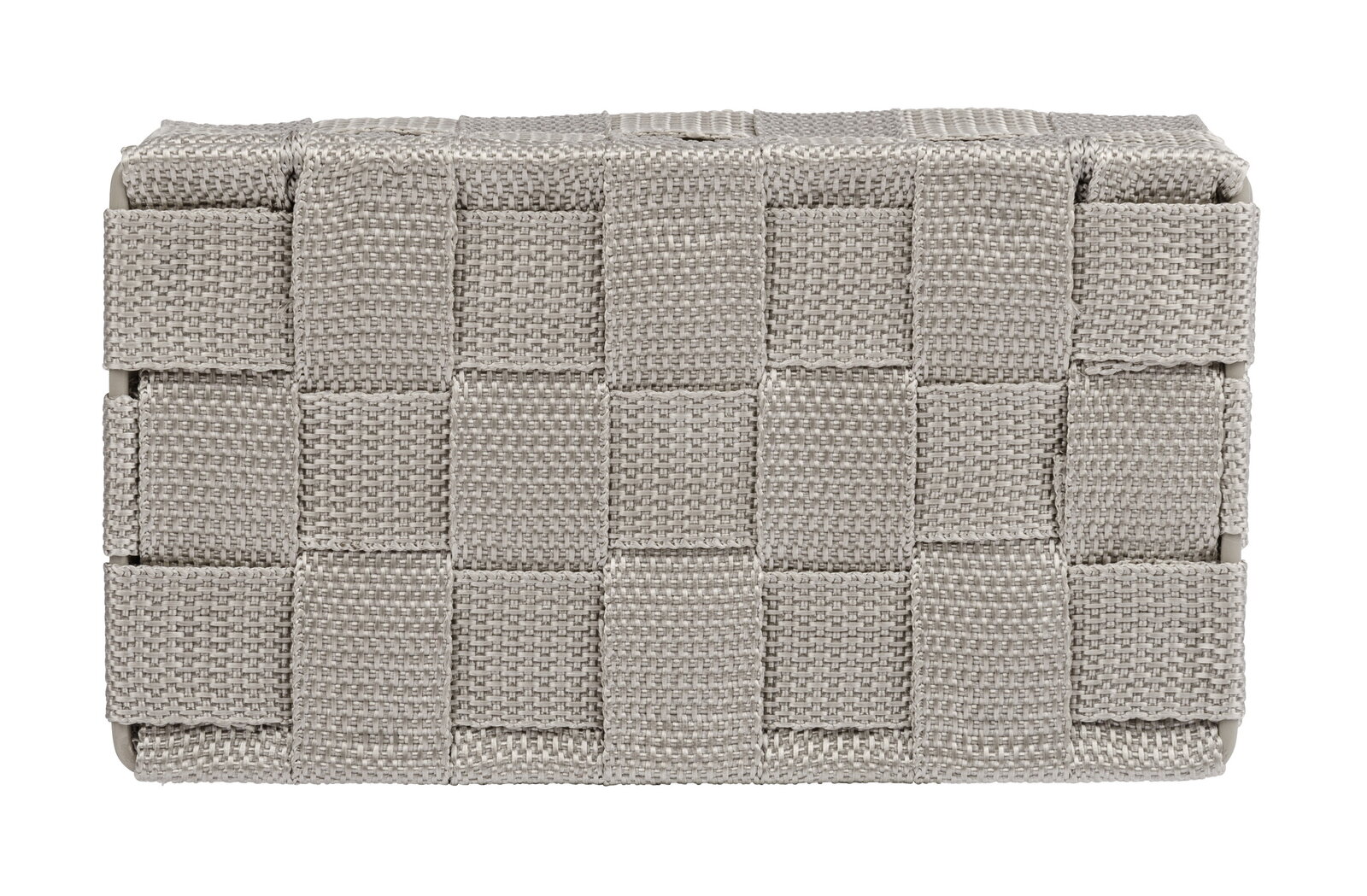 Rechteckiger Badorganizer in geflochtener Optik, Vorderansicht